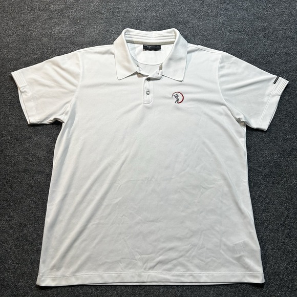 Porsche Design Sport Adidas Polo Shirt Mens XL White Short Sleeve Golf